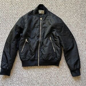 Acne Studions Azura nylon bomber jacket women’s medium zippers designer lined